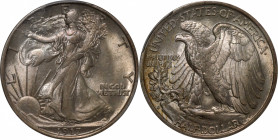 1917-S Walking Liberty Half Dollar. Reverse Mintmark. MS-63 (PCGS).

Billowy mint luster blends with delicate pinkish-silver patina to provide a ple...