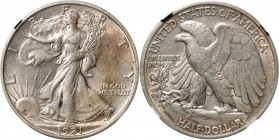 1921-D Walking Liberty Half Dollar. AU-55 (NGC).

An uncommonly high grade example of this eagerly sought Walking Liberty half dollar issue. Lightly...