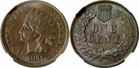 1877 Indian Cent. MS-64 BN (NGC).

The fabled circulation strike 1877 Indian cent, represented here by a highly desirable Choice Mint State example....