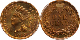 1903 Indian Cent. Proof-67 RD (PCGS). CAC.

Beautiful golden and mint-green surfaces are universally reflective with extraordinary visual appeal. Th...