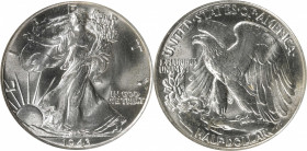 1943 Walking Liberty Half Dollar. MS-68 (NGC).

This virtually pristine 1943 half dollar features radiant mint brilliance to intensely lustrous surf...