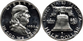 1950 Franklin Half Dollar. Proof-66 Cameo (NGC). CAC.

An impressive strike and condition rarity in a key date Proof Franklin half dollar. Both side...