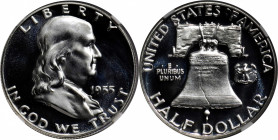 1955 Franklin Half Dollar. VP-002. Doubled Die Reverse. Proof-69 Cameo (NGC).

A Superb, near perfect example that shows slight doubling on some of ...