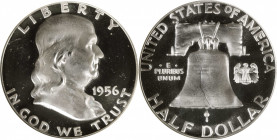 1956 Franklin Half Dollar. Type II Reverse. RT-34. Proof-69 Ultra Cameo (NGC).

This glorious Ultra Gem borders on numismatic perfection. Brilliant ...