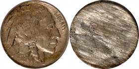 1916 Buffalo Nickel--Mated Pair, Split Planchet After Strike--AU-58 (NGC).

Finding both halves of a mated pair error such as this is a rarity in nu...