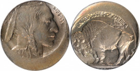 1917 Buffalo Nickel--Struck 20% Off Center--MS-63 (PCGS).

The impression is off center at 11 o'clock, those features that are present showing sharp...