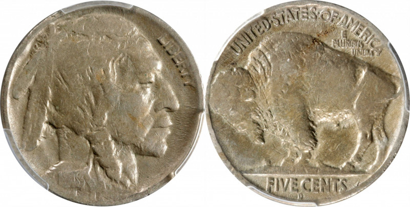 1918/7-D Buffalo Nickel. FS-101. VF Details--Environmental Damage (PCGS).

Sur...