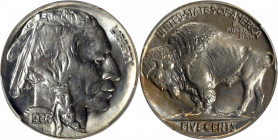 1936 Buffalo Nickel. Satin Proof-67 (PCGS). CAC.

A faint touch of golden-russet toning glistens across the reverse of the otherwise untouched surfa...