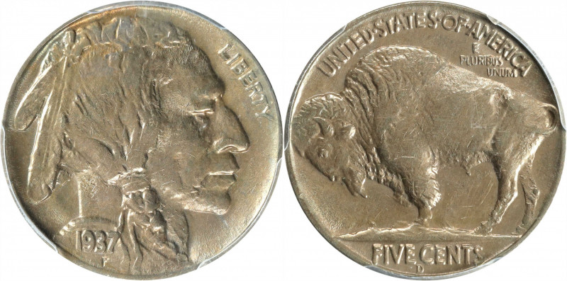 1937-D Buffalo Nickel. FS-901. 3-Legged. MS-62 (PCGS).

This is a superior qua...