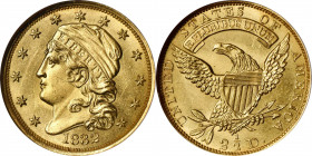 1832 Capped Head Left Quarter Eagle. BD-1, the only known dies. Rarity-4. MS-63 (NGC).

The offering of an 1832 quarter eagle, a classic rarity, is ...