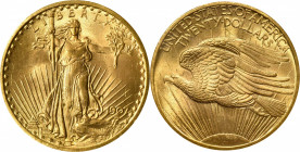 1907 Saint-Gaudens Double Eagle. Arabic Numerals. MS-64 (NGC). CAC.

Here is a gorgeous CAC-approved Mint State representative of the brief and popu...