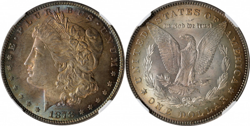 1878 Morgan Silver Dollar. 7/8 Tailfeathers. VAM-37. Strong, 7/4 Tailfeathers. M...