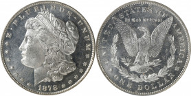 1878 Morgan Silver Dollar. 7 Tailfeathers. Reverse of 1878. MS-65 PL (PCGS). CAC.

Radiant, reflective fields shine powerfully through an overlay of...