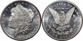 1878-CC Morgan Silver Dollar. MS-65 PL (PCGS).

This delightful 1878-CC is fully brilliant and displays bold cameo contrast between the fields and d...