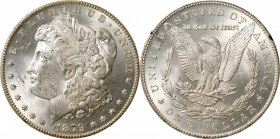 1879-CC GSA Morgan Silver Dollar. Clear CC. MS-63 (NGC).

Frosty and untoned, both sides of this lovely Choice example also sport bold to sharp stri...