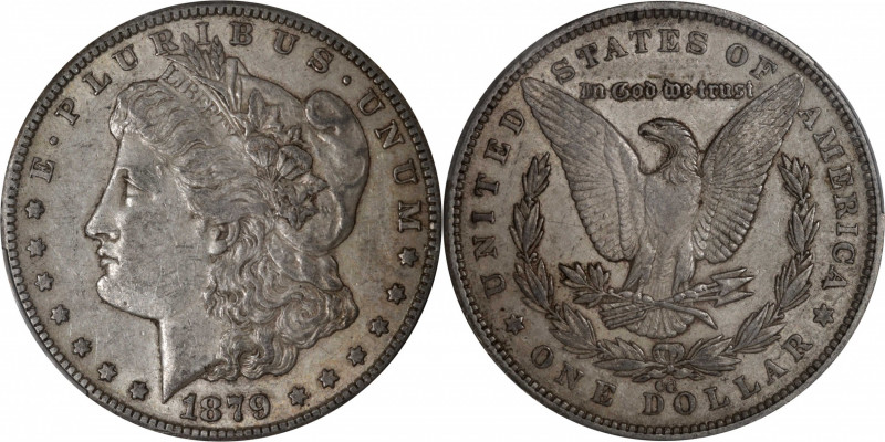1879-CC Morgan Silver Dollar. VAM-3. Top 100 Variety. Capped Die. EF-45 (PCGS)....