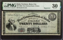 Boise City, Idaho Territory. First National Bank of Idaho. 1860's. $20. PMG Very Fine 30. Remainder.

Durand IDT-4. Unissued remainder. 186_. Printe...