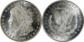 1880/79-CC Morgan Silver Dollar. VAM-4. Top 100 Variety. Reverse of 1878. MS-64 (PCGS).

A fully struck and frosty example with brilliant surfaces t...