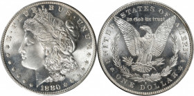 1880-S Morgan Silver Dollar. MS-67+ (PCGS). CAC.

A fully struck, intensely lustrous Superb Gem whose brilliant white surfaces would do equally well...