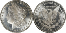 1883-CC Morgan Silver Dollar. MS-66+ (PCGS). CAC.

A mostly brilliant and beautiful Gem whose smartly impressed surfaces are aglow with frosty mint ...