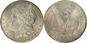1884-S Morgan Silver Dollar. AU-58 (NGC).

Lustrous and sharply defined near-Mint quality for a Morgan dollar issue that is a well known condition r...