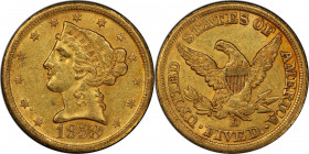 1858-D Liberty Head Half Eagle. Winter 35-DD. Large D. AU-53 (PCGS). CAC.

Boldly to sharply struck by the standards of the issuing mint, this well ...