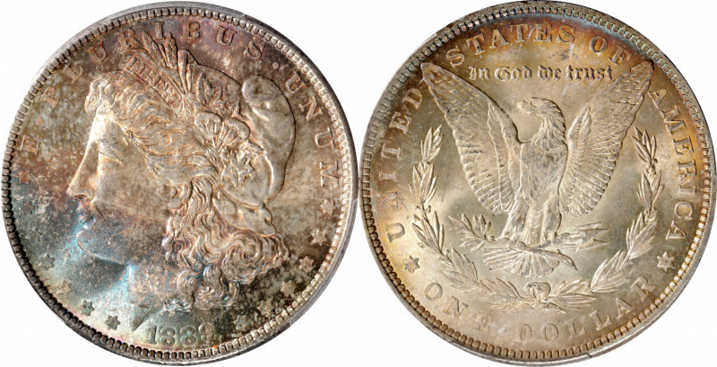 1889 Morgan Silver Dollar. MS-66+ (PCGS). CAC.

Beautiful toning in vivid redd...