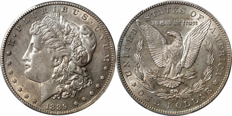 1889-CC Morgan Silver Dollar. AU-55 (PCGS).

Scarcest of the Carson City Mint ...