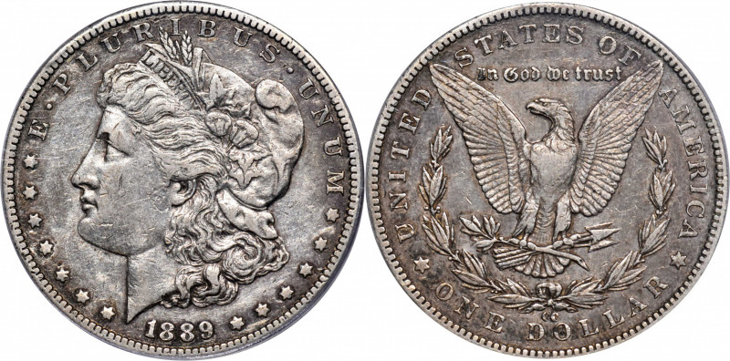 1889-CC Morgan Silver Dollar. EF-40 (PCGS).

An overall boldly defined, genera...