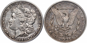 1889-CC Morgan Silver Dollar. EF-40 (PCGS).

An overall boldly defined, generally silver-gray example of the scarcest Carson City Mint Morgan dollar...