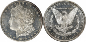 1890-CC Morgan Silver Dollar. MS-63 DMPL (PCGS).

This appealing piece exhibits a DMPL finish, unusual for an 1890-CC Morgan dollar. Brilliant surfa...