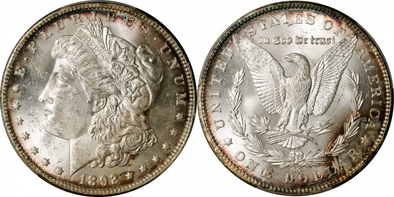1892-CC Morgan Silver Dollar. MS-62 (PCGS).

Satiny and sharply struck with ha...