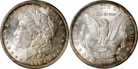 1892-CC Morgan Silver Dollar. MS-62 (PCGS).

Satiny and sharply struck with handsome peripheral toning in copper-rose and midnight-blue, this is an ...