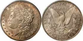 1893-CC Morgan Silver Dollar. EF-45 (PCGS).

Iridescent reddish-gold toning enlivens otherwise silver-gray surfaces on both sides of this bold Choic...