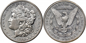 1893-CC Morgan Silver Dollar. EF-45 (PCGS).

This is a brilliant and boldly defined Choice EF with flickers of original satin luster also evident at...