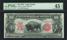 Fr. 114. 1901 $10 Legal Tender Note. PMG Choice Extremely Fine 45 EPQ.

This Choice Extremely Fine Bison boasts original paper and dark black design...