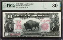 Fr. 119. 1901 $10 Legal Tender Note. PMG Very Fine 30.

A bright example of this popular Bison note.

Estimate: $1250.00 - $1750.00