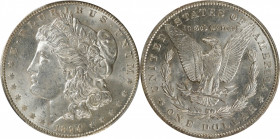 1894-O Morgan Silver Dollar. MS-62 (PCGS).

Virtually brilliant, lustrous surfaces also offer an uncommonly bold strike for an 1890s Morgan dollar f...