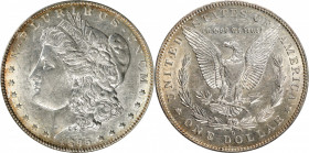 1895-O Morgan Silver Dollar. AU-50 (PCGS). OGH.

A lightly worn, still bold-looking survivor with a bit of delicate golden toning drifting toward th...