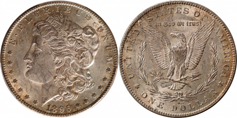 1896-S Morgan Silver Dollar. MS-61 (PCGS).

With vibrant mint bloom to otherwi...