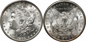 1899-O Morgan Silver Dollar. MS-67 (PCGS).

This lovely Superb Gem is fully frosted in finish and brilliant except for a blush of apricot toning. Ti...