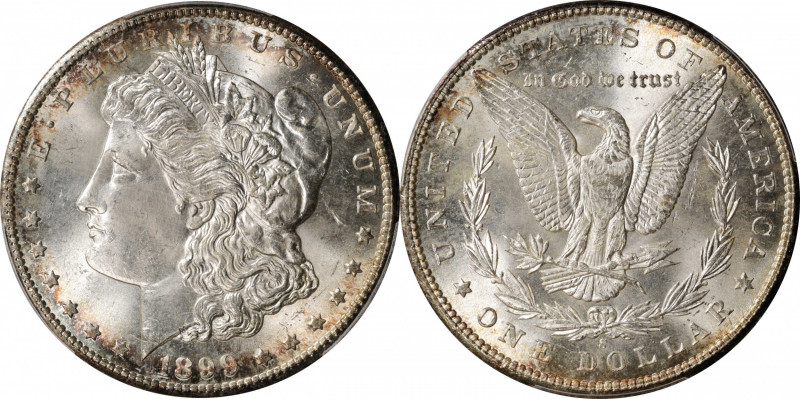 1899-S Morgan Silver Dollar. MS-65 (PCGS).

Pretty peripheral toning in irides...