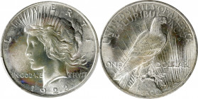 1923 Peace Silver Dollar. MS-67 (PCGS). CAC.

This enchanting Superb Gem is drenched in smooth, frosty mint luster. Fully struck with a light amount...