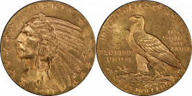 1911 Indian Half Eagle. MS-64 (PCGS). CAC.

Delightful pinkish-apricot surfaces are sharply struck and intensely lustrous. While 915,000 examples of...