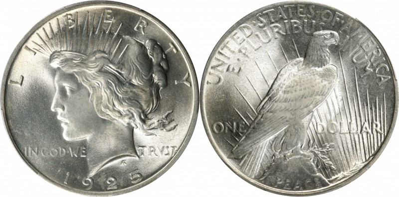 1925 Peace Silver Dollar. MS-67 (PCGS).

Exceptional surface preservation for ...