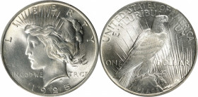 1925 Peace Silver Dollar. MS-67 (PCGS).

Exceptional surface preservation for this conditionally challenging silver dollar type, this lovely example...