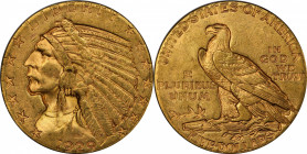 1929 Indian Half Eagle. MS-63 (PCGS). CAC.

Here is an outstanding Choice Mint State quality example of this legendary key date Indian half eagle. B...