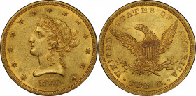 1840 Liberty Head Eagle. MS-60 (PCGS). CAC.

It is difficult to us to imagine a smoother, more attractive, more obviously original 1840s eagle at th...