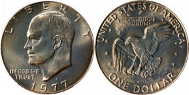1977-D Eisenhower Dollar. MS-67 (PCGS).

Richly toned a deep blue-gray color and well impressed with a nearly mark-free appearance. A conditionally ...