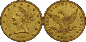 1841-O Liberty Head Eagle. Winter-1, the only known dies. AU-53 (PCGS). CAC.

Offered is a truly remarkable example of an extremely challenging New ...